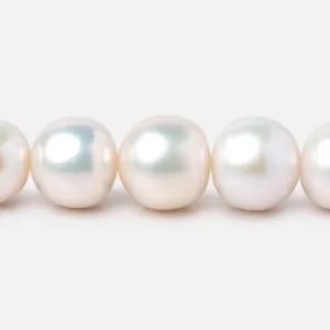 10.5-13.5mm White Off Round Freshwater Pearls 16 inch 36 Beads AA