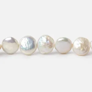 10.5mm Off White Coin Freshwater Pearls 16 inch 36 pcs