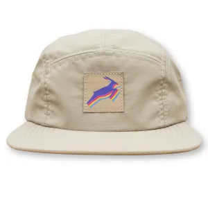 Antelope Five Panel Camp Hat / Sand Dollar Nylon with Savannah Antelope Patch