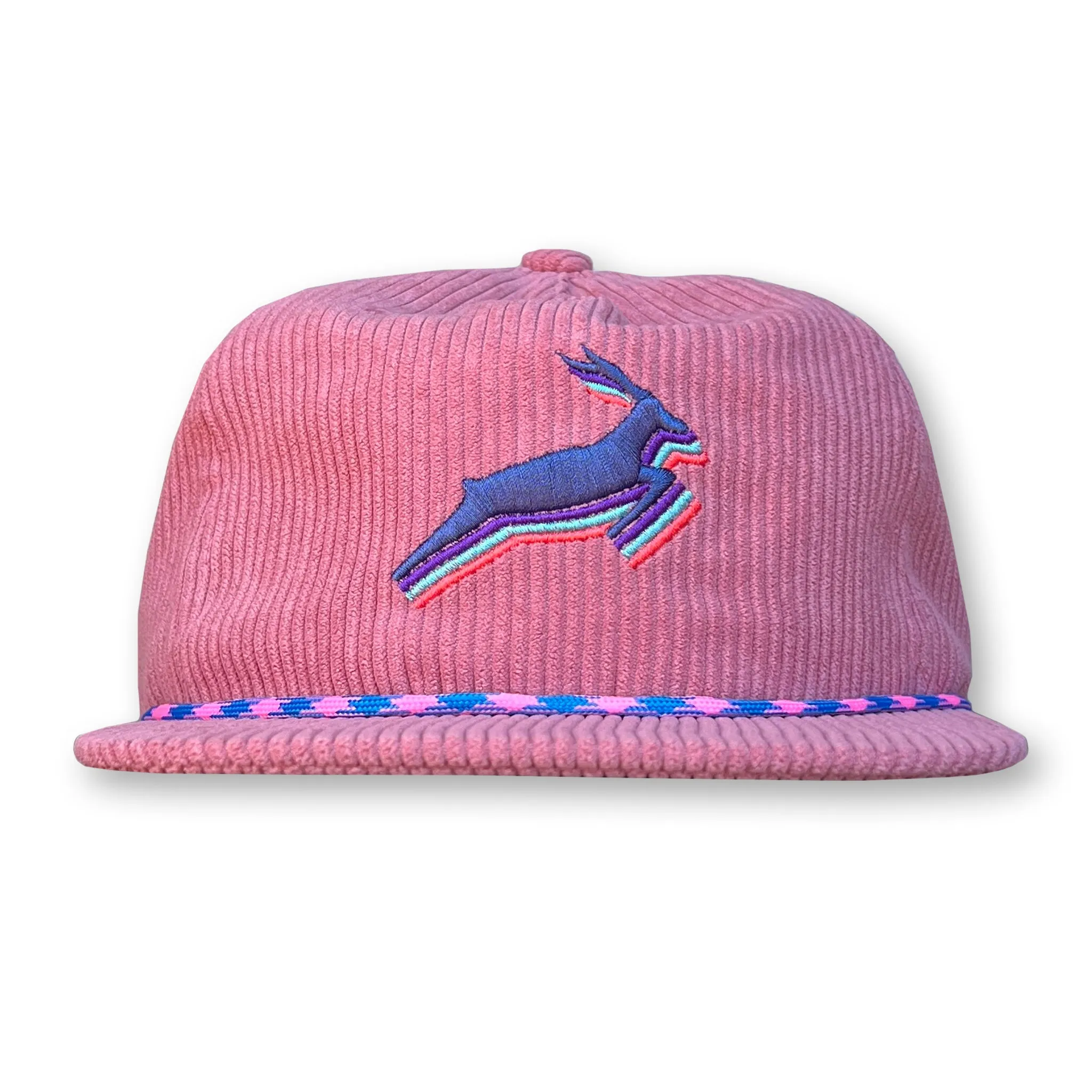 Antelope Rope Hat / Strawberry Mochi Corduroy with Navy Antelope