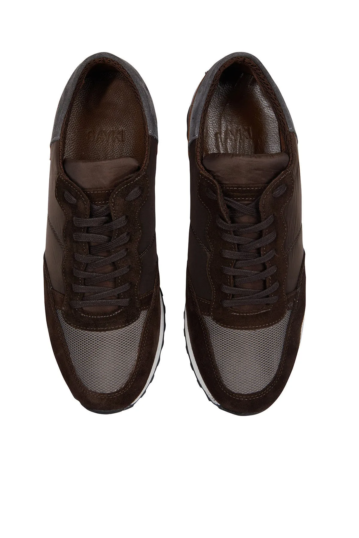 Casual 100% Genuine Leather Brown Lace-Up Shoes