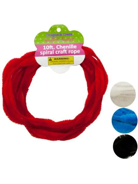 Chenille Spiral Craft Rope (Available in a pack of 12)