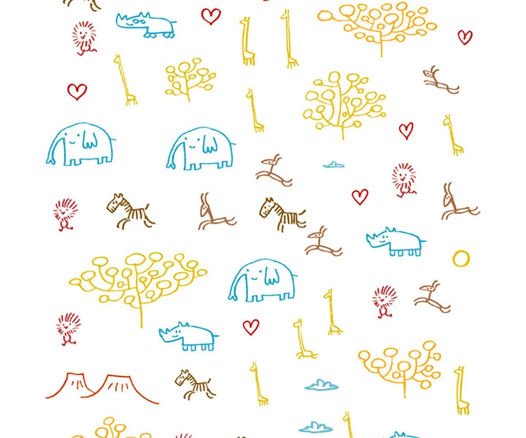 Chispum Animals Pattern Wall Sticker - Large