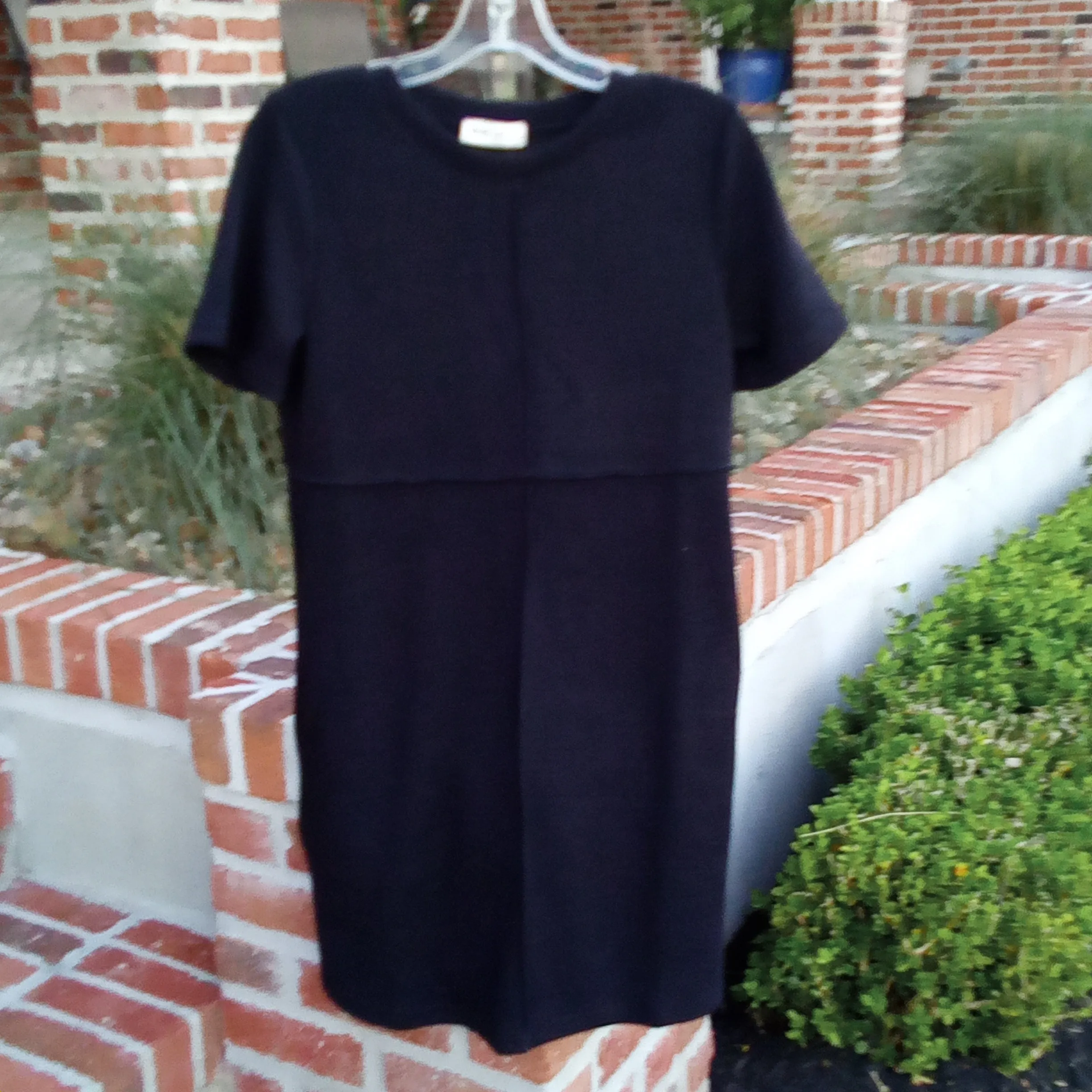 Crew Neck Knit Dress | Very J - Black