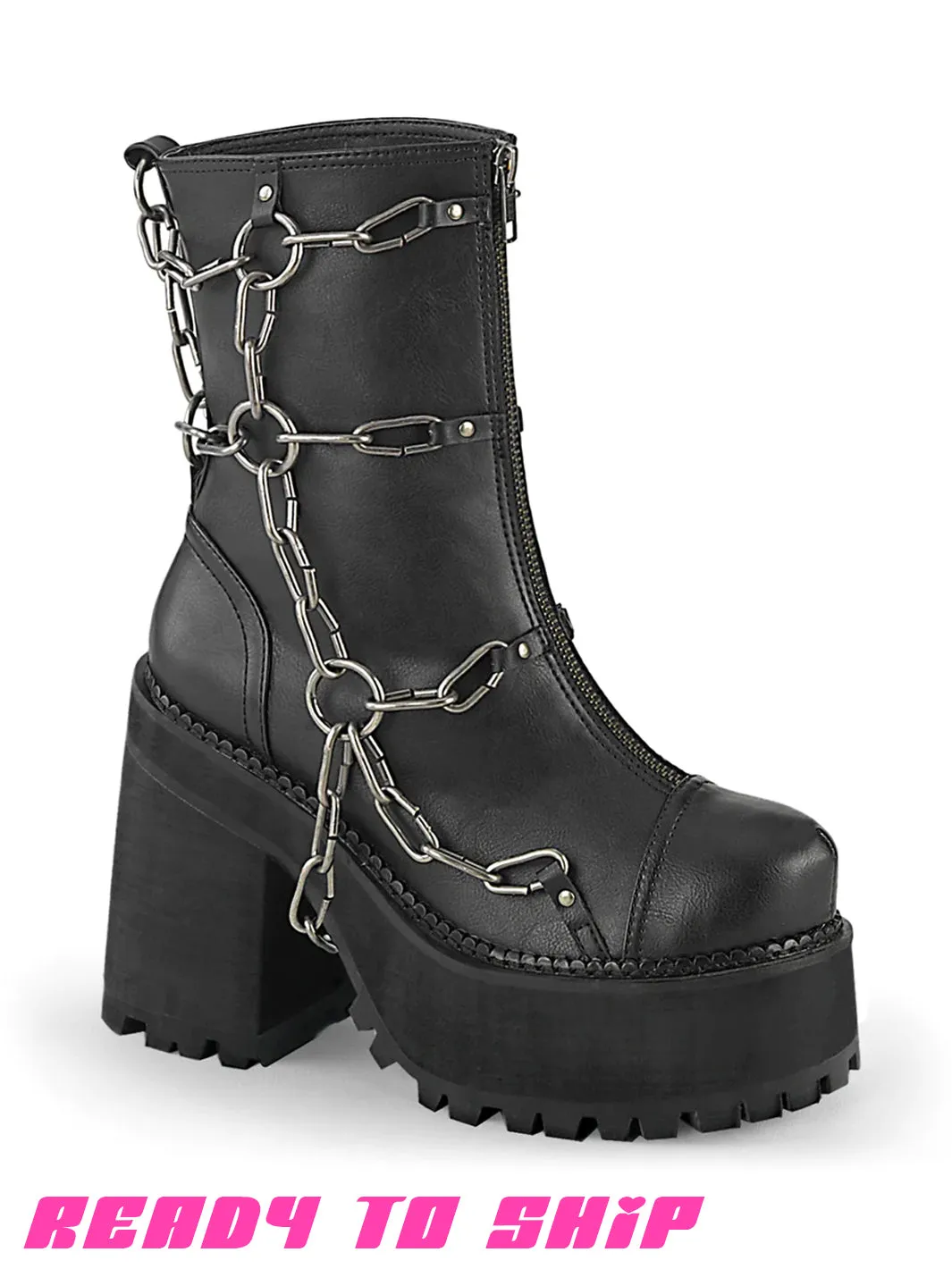 DEMONIA ASSAULT 66 PLATFORM BOOTS