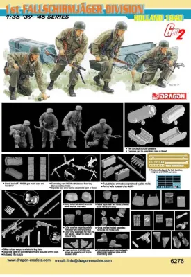 Dragon 1/35 1st Fallschirmjager Division (Holland 1940) | 6276