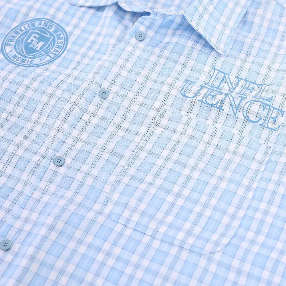 Japanese Short Sleeve Plaid Shirt Men's Summer