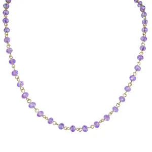 Mystic Crystal 17" Necklace (Goldtone/Lavender)