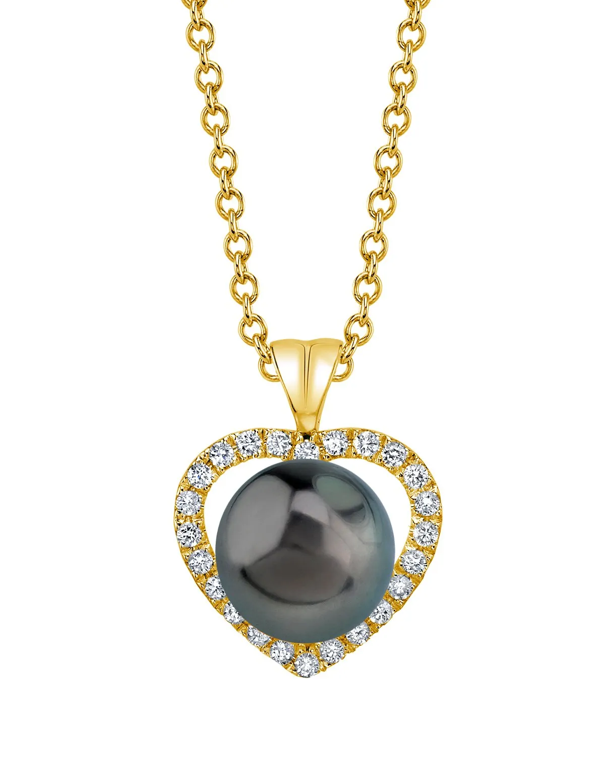 Tahitian South Sea Pearl & Diamond Amour Pendant