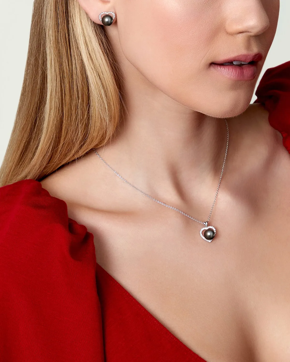 Tahitian South Sea Pearl & Diamond Amour Pendant