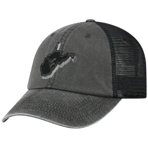 West Virginia Mountaineers TOW Black "Land" Mesh Adj. Relax Hat Cap