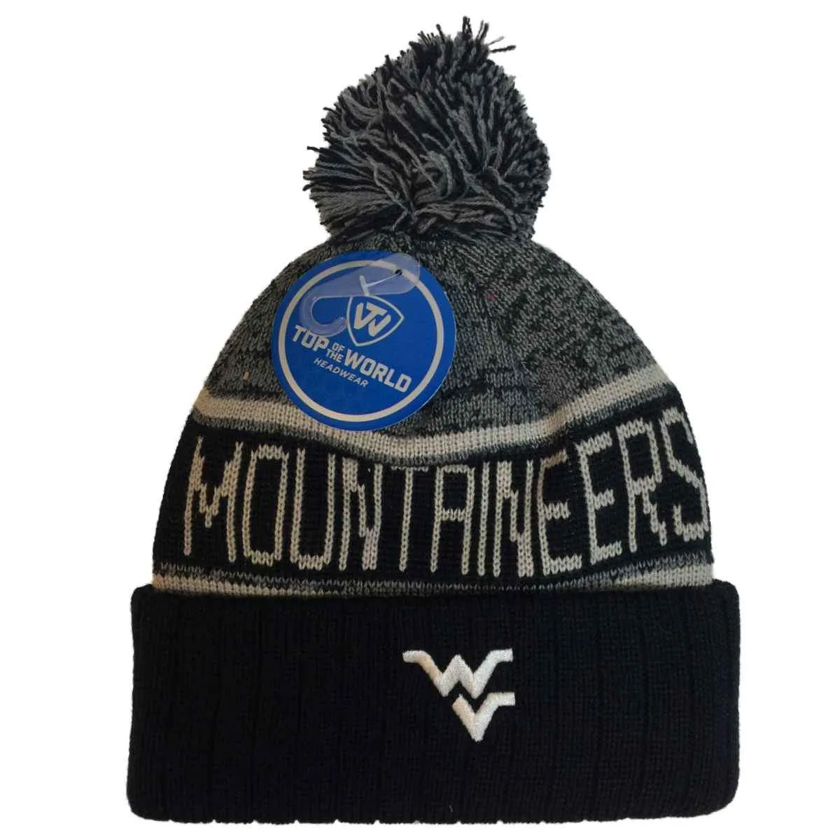 West Virginia Mountaineers TOW Navy Gray Acid Rain Cuffed Winter Hat Cap Beanie