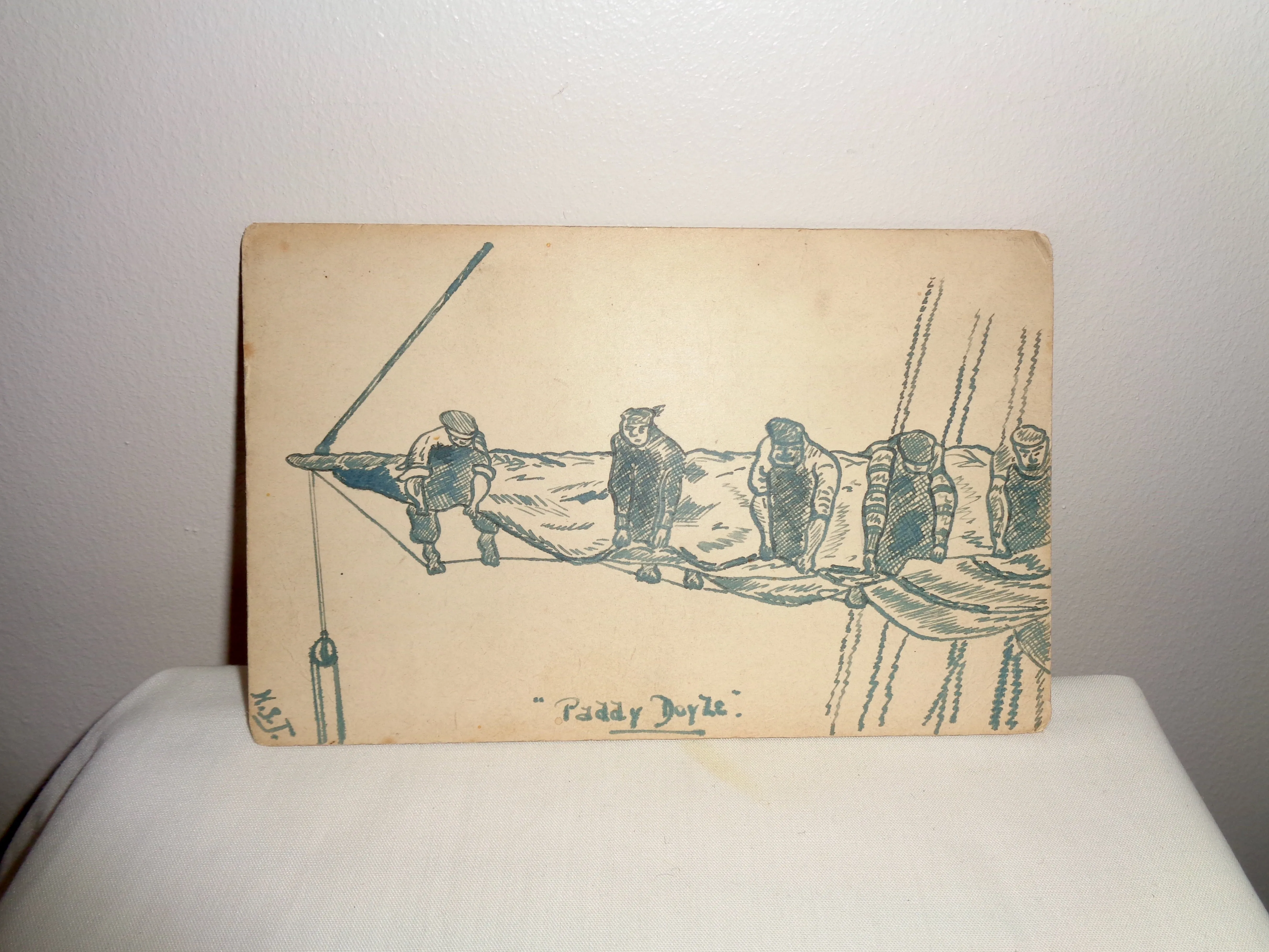 WW1 Paddy Doyle Sea Shanty Sailing Boat Postcard