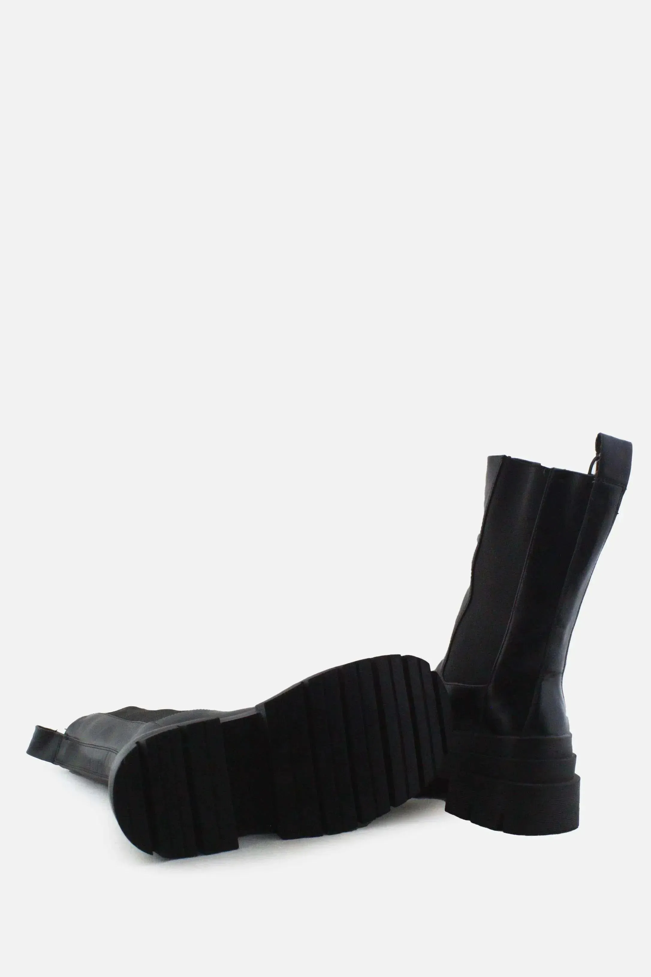 Zara Stretchable Combat Ankle Boots |100% Authentic Leather